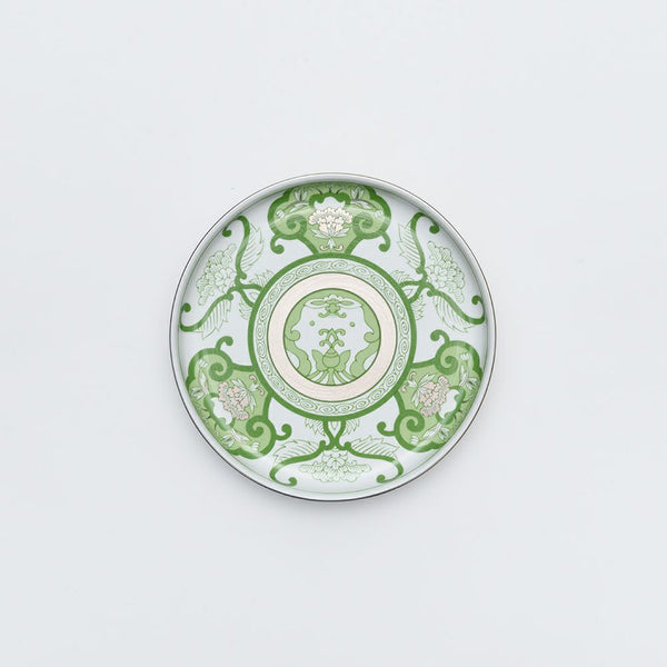 ！[30%OFF 新春初売りSALE]JAPAN TEA アウトレット 和皿19cm 古伊万里草花紋 グリーン